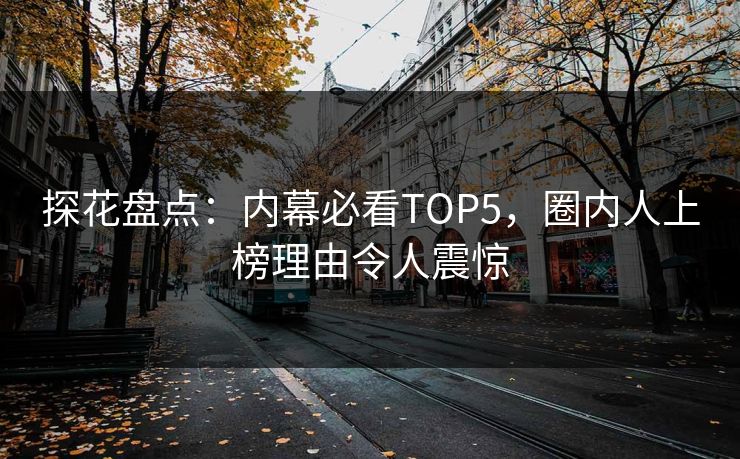探花盘点：内幕必看TOP5，圈内人上榜理由令人震惊