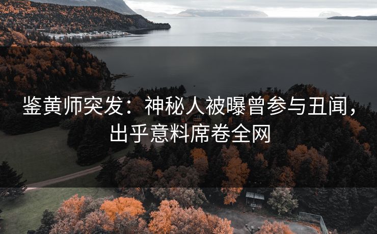 鉴黄师突发：神秘人被曝曾参与丑闻，出乎意料席卷全网