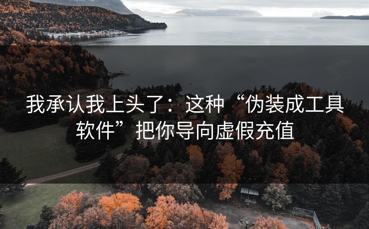 我承认我上头了:这种“伪装成工具软件”把你导向虚假充值 我承认我上头了:这种“伪装成工具软件”把你导向虚假充值